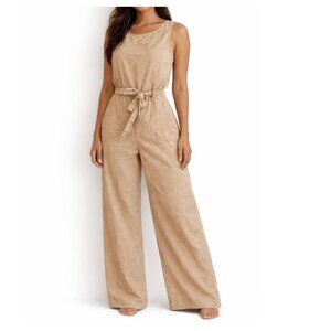 Gilli Beige Sleeveless Jumpsuit